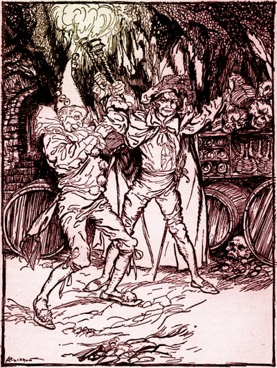 "The Cask of Amontillado" av Edgar Allan Poe av Arthur Rackham