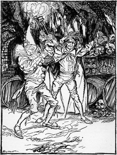 "The Cask of Amontillado" av Edgar Allan Poe av Arthur Rackham