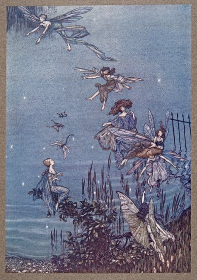 The Fairies of the Serpentine, från Peter Pan i Kensington Gardens av J M Barrie (1860 - 1937), pub. 1906 av Arthur Rackham