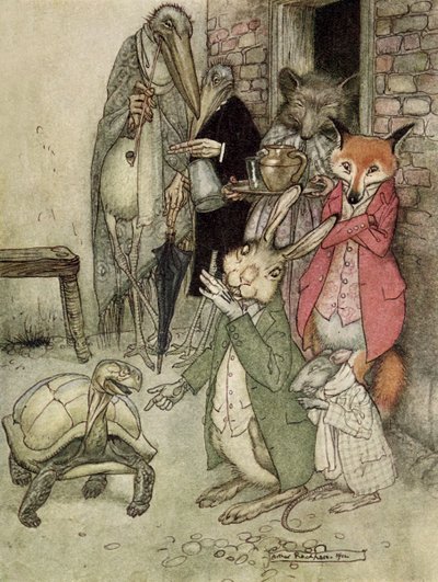 Haren och sköldpaddan av Arthur Rackham