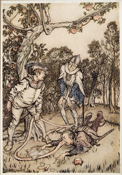 The Nose Tree, från Little Brother & Little Sister and Other Tales by the Brothers Grimm, pub.1917 av Arthur Rackham