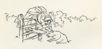 Den gamla kvinnan och hennes gris av Arthur Rackham