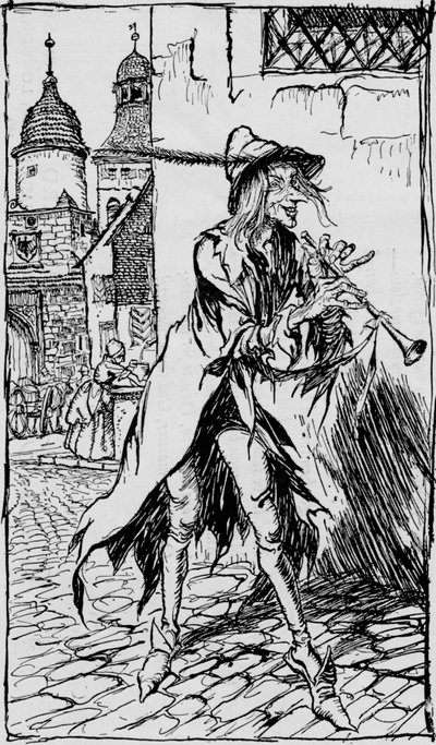 Pied Piper of Hameln, 1934 av Arthur Rackham