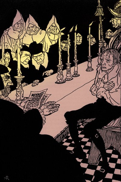 "Gropen och pendeln" av Edgar Allan Poe av Arthur Rackham