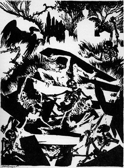 "The Premature Burial" av Edgar Allan Poe av Arthur Rackham