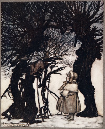 De varnade henne .., från Peter Pan i Kensington Gardens av J M Barrie (1860 - 1937), pub. 1906 av Arthur Rackham