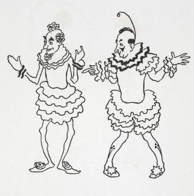 Två clowner av Arthur Rackham
