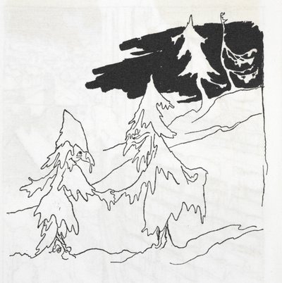 Två trädmän skakar hand av Arthur Rackham