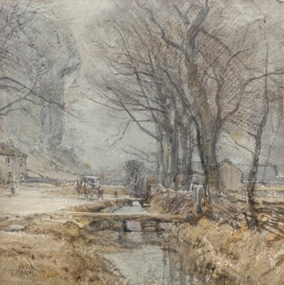 Kilnsey, Yorkshire, ca 1927 (akvarell) av Arthur Reginald Smith