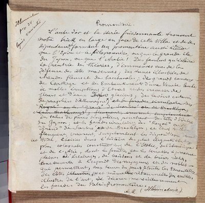 Manuskript till dikten "" Promonttoire"" av Arthur Rimbaud av Arthur Rimbaud