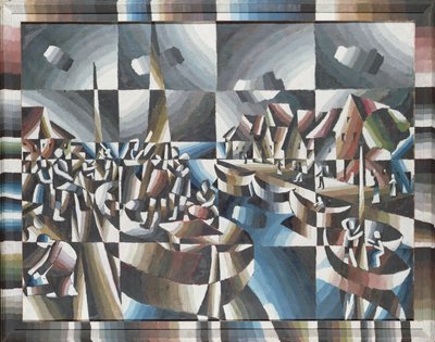 Hamnbild, 1921 av Arthur Segal