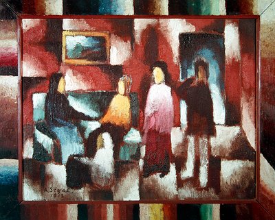 Interiör, 1918 av Arthur Segal