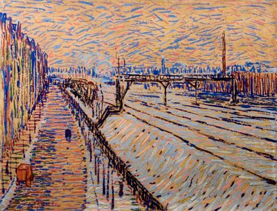Järnvägen, 1910. av Arthur Segal