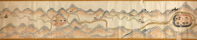 16 000. levereras. Orienterad med norr till höger. Relief visad bildmässigt. Fågelperspektiv. Täcker Wei River i Baoji Xian, Shanxi Sheng till Shu Dao i Shanxi-Sichuan gränsen. Visar bosättningar, rastplatser, stationer, värdshus, tempel, bergspass, walle av Arthur W. Hummel