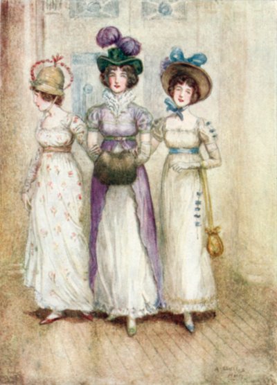 Illustration för Northanger Abbey av Jane Austen av Arthur Wallis Mills