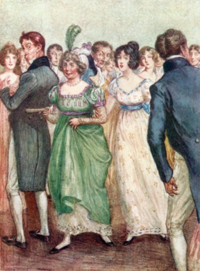 Illustration för Northanger Abbey av Jane Austen av Arthur Wallis Mills