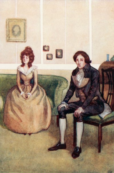 Illustration för förnuft och förnuft av Jane Austen av Arthur Wallis Mills