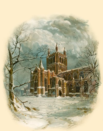 Hereford Cathedral, North West av Arthur Wilde Parsons