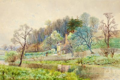 A Forest Farm, Horsham, Sussex, ca 1880-1900 av Arthur Willett