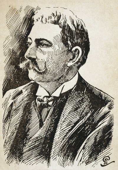AZEVEDO, Aluisio de (1857-1913). Brasiliansk författare. Gravyr. av Artist Unknown
