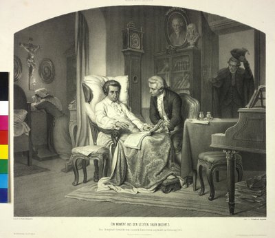 Ett ögonblick från Mozarts sista dagar av Artist Unknown