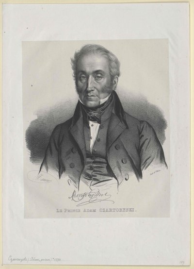Adam George count Czartoryski (skriv ut) av Artist Unknown