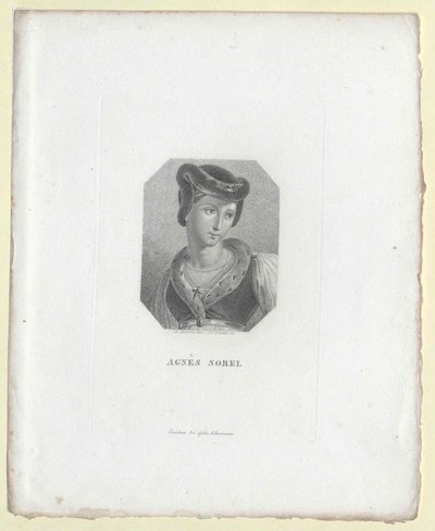 Agnes Sorel (tryck) av Artist Unknown