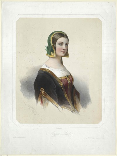 Agnes Sorel (tryck) av Artist Unknown