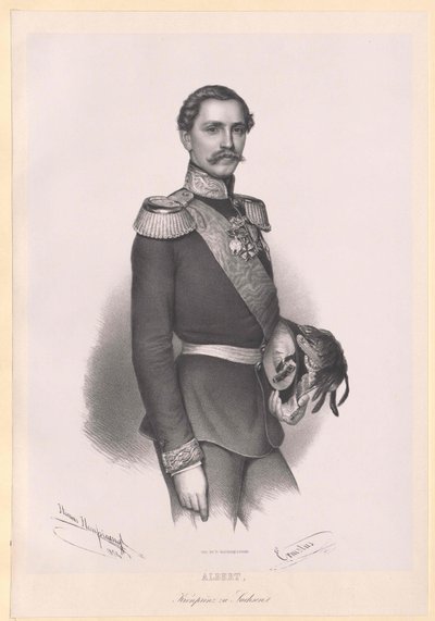 Albert I kung av Sachsen, av Artist Unknown