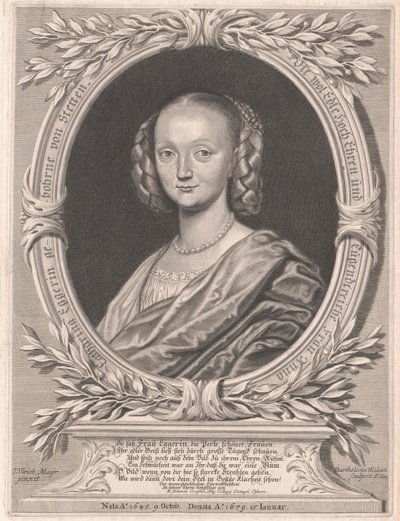Anna Elisabeth von Stetten (tryck) av Artist Unknown