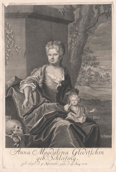 Anna Magdalene Schleising av Artist Unknown