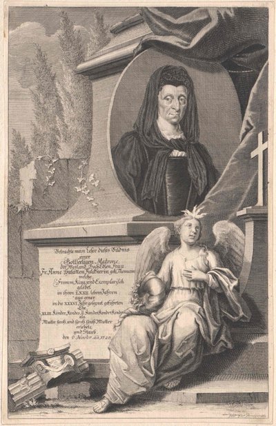 Anne Susanna Thomae (tryck) av Artist Unknown