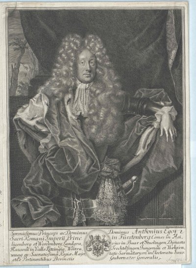 Anton Egon greve von Fürstenberg av Artist Unknown