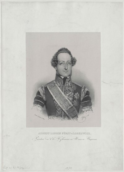 August Graf Lobkowitz av Artist Unknown