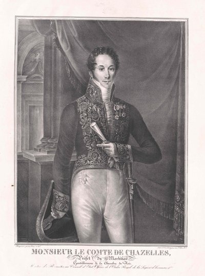 Augustin-Jean-Baptiste-Louis-Marie Comte Chazelles av Artist Unknown