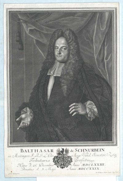 Balthazar Schnurbein von und zu Meitingen av Artist Unknown