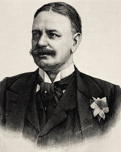 BueLow, Bernard von (1849-1929). Kansler i det romerska riket (1900-1909). Etsning av Artist Unknown