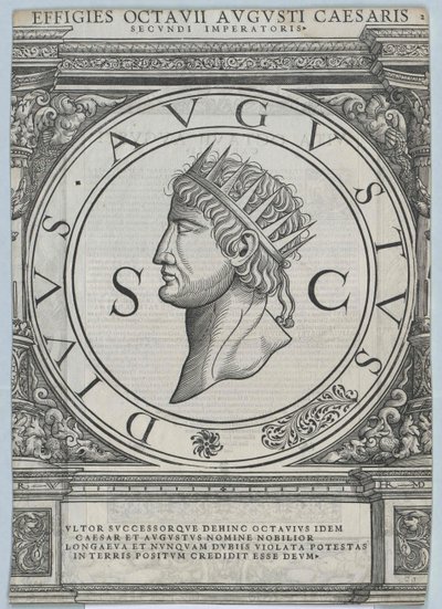 Caius Octavianus Augustus av Artist Unknown
