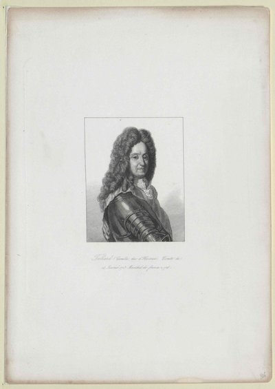 Camille de Hostun Tallart (tryck) av Artist Unknown