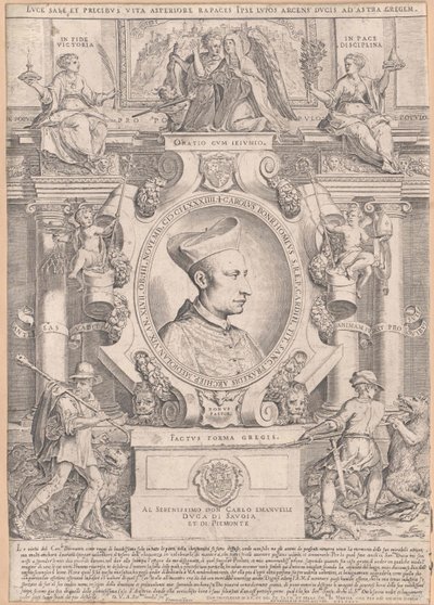 Carlo Borromeo (tryck) av Artist Unknown