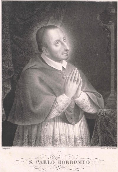 Carlo Borromeo, av Artist Unknown