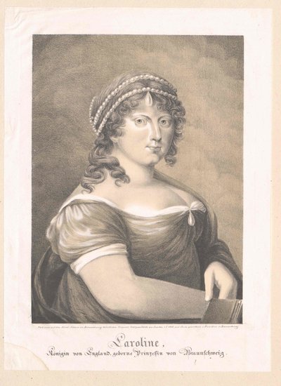 Caroline Amalie av Brunswick-Wolfenbuettel, av Artist Unknown