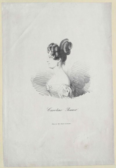 Caroline Bauer (tryck) av Artist Unknown