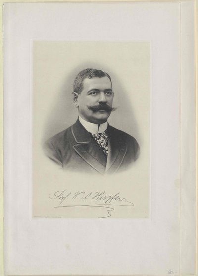 Charles August Herzfeld (tryck) av Artist Unknown