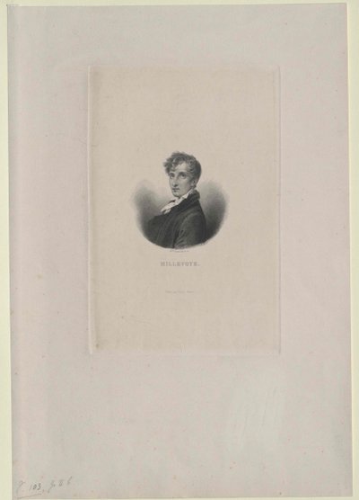 Charles Hubert Millevoye (tryck) av Artist Unknown