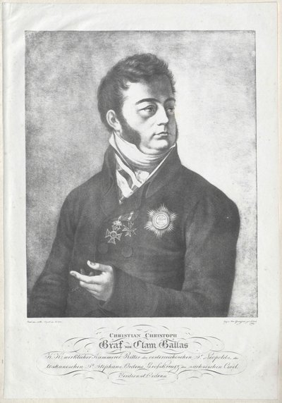 Christian Christoph greve Clam-Gallas av Artist Unknown