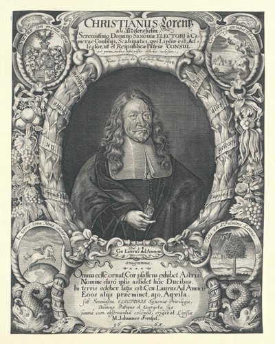 Christian Lorenz Adlershelm (tryck) av Artist Unknown
