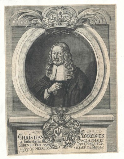 Christian Lorenz Adlershelm (tryck) av Artist Unknown