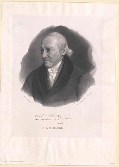 Christoph August Tiedge (tryck) av Artist Unknown