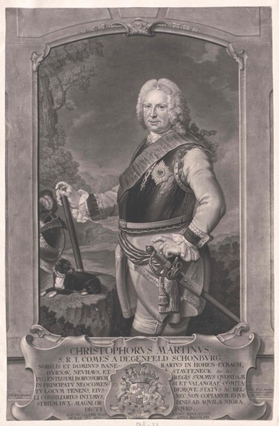 Christoph Martin greve von Degenfeld-Schonburg av Artist Unknown